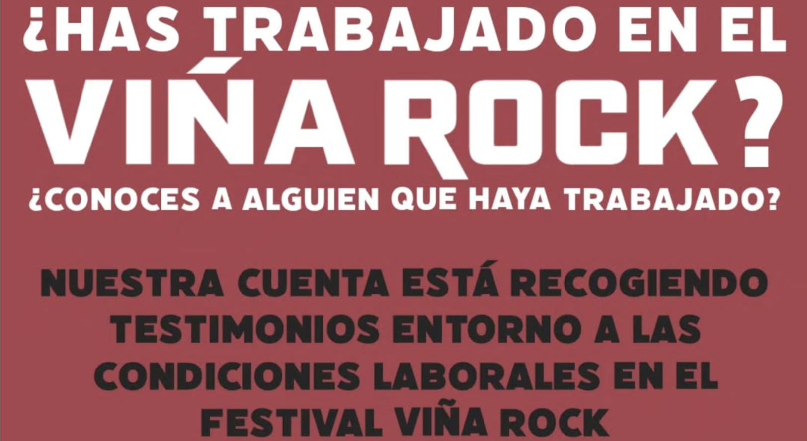 Grupo de testimonios por Viña Rock